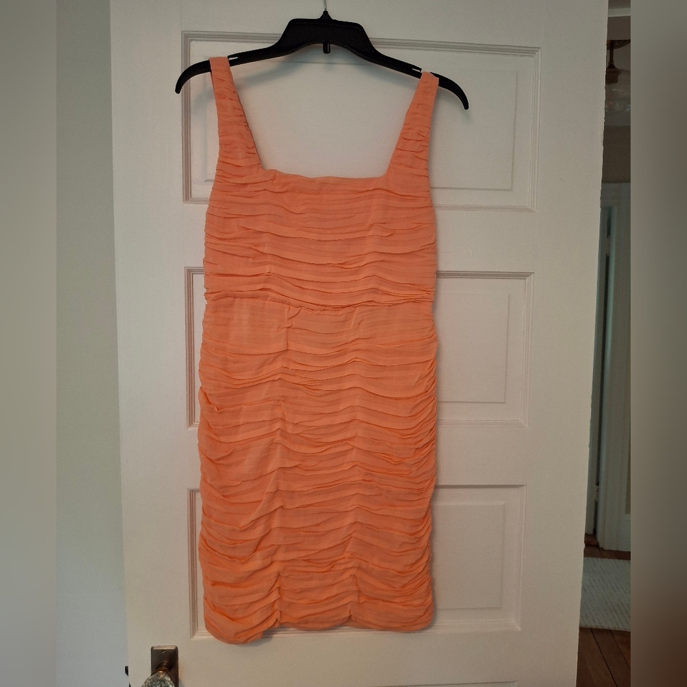 Alice & Olivia Peach Ruched Dress